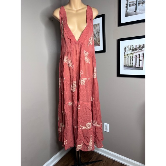Free People Run Away With Me Embroidered Midi Dress - Picture 4 of 6